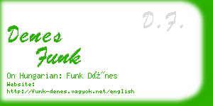 denes funk business card